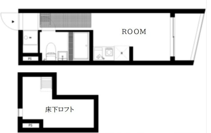 足立区中川１丁目のアパートの間取り