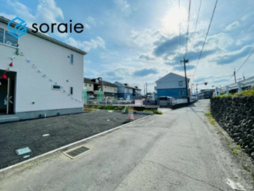 飯能市双柳第40　新築戸建　1号棟　クレイドルガーデンの前面道路含む現地写真|4/25　撮影