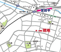 パークサイドヒルズ宮前平の地図