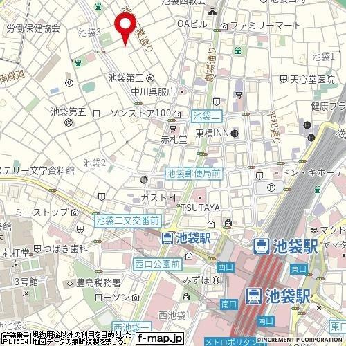 エクセリア池袋【おとり物件なし】#学生・社会人にオススメ！初期費用分割払いOK！の地図
