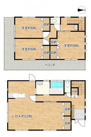 壬生町大師町　中古住宅の間取り