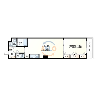 【間取り】 | ブラービ南船場 | ブラービ南船場　間取り
