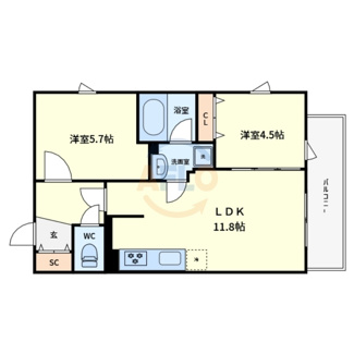 【間取り】 | プレステージ14番館　錦西小学校区 | プレステージ14番館　間取り