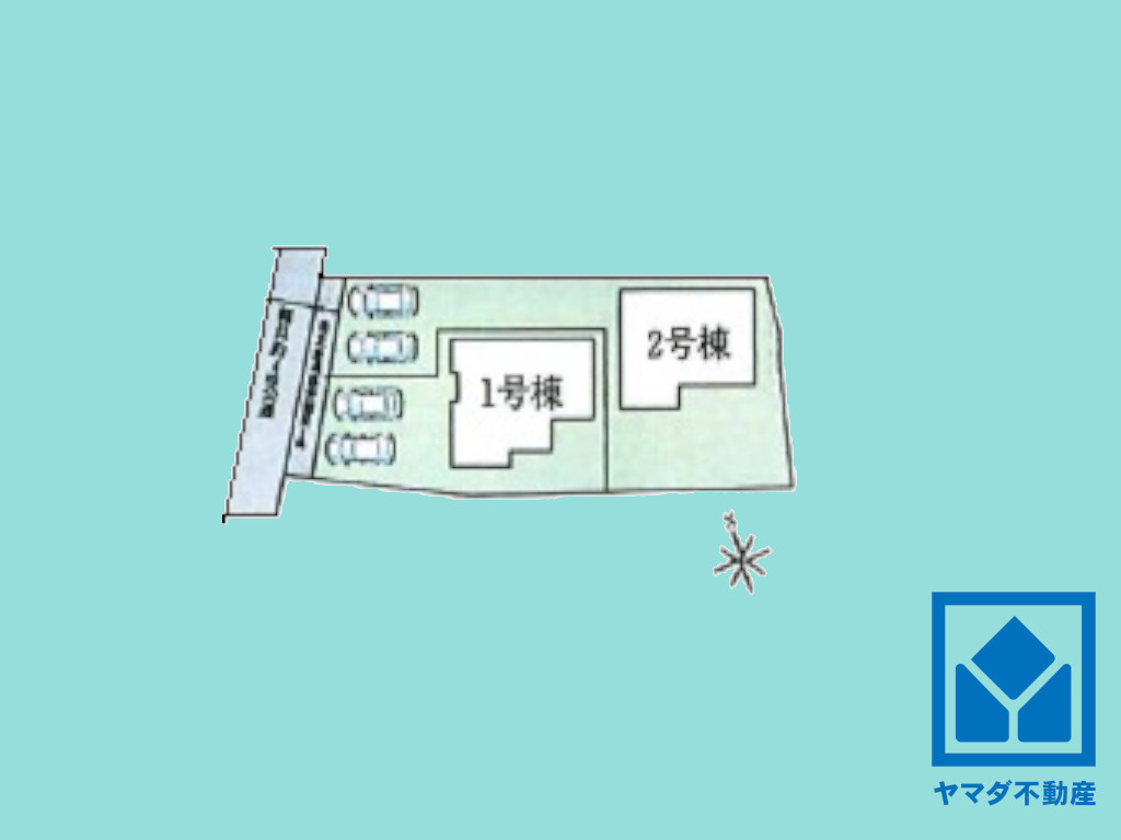 八幡市八幡隅田口　第2　2号棟の区画図