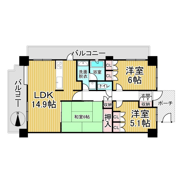 聖護院パークホームズの間取り