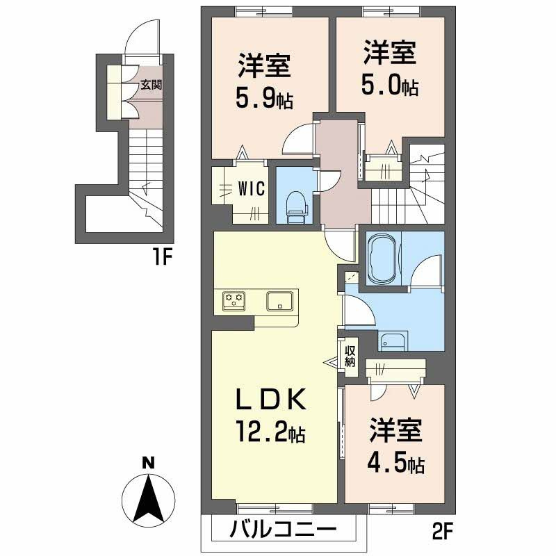 ル　ボヌールの間取り