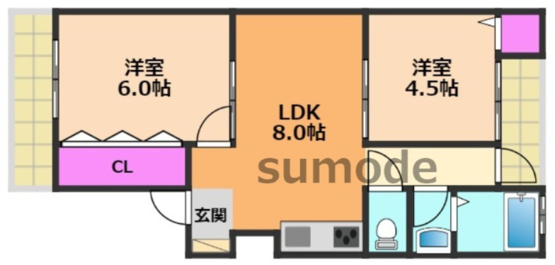阿武野第2マンションの間取り