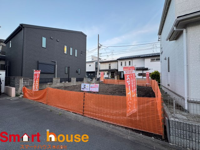 相模原市南区上鶴間　建築条件無し売地　1区画の前面道路含む現地写真
