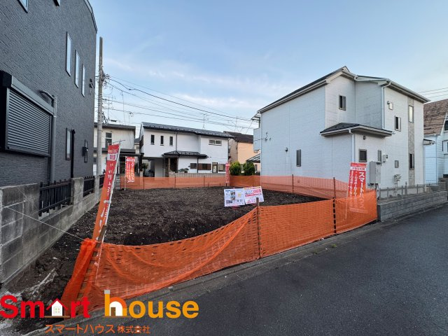 相模原市南区上鶴間　建築条件無し売地　1区画の前面道路含む現地写真