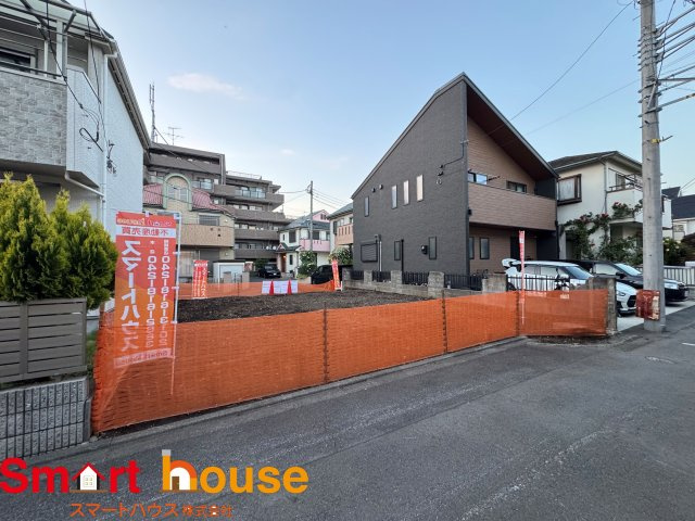 相模原市南区上鶴間　建築条件無し売地　1区画の前面道路含む現地写真
