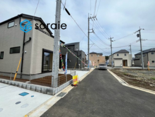 川越中台全13棟　新築戸建　リーブルガーデンの前面道路含む現地写真|9/8　撮影
