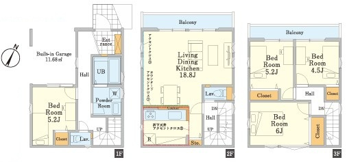 新座市栗原5丁目　新築一戸建　西武池袋線　ひばりヶ丘の間取り