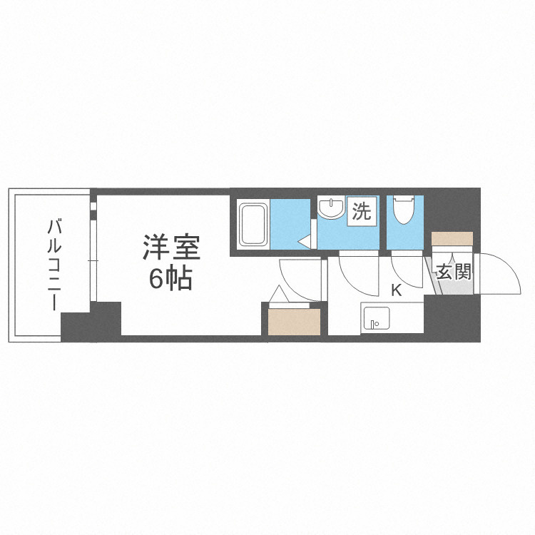 エスリード難波ザ・プレミアの間取り