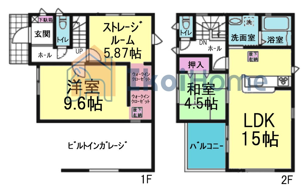 明石市大久保町西脇　全1棟　新築戸建の間取り|【ホームページに現地動画掲載中】●年中無休：当日予約可●南向きLDK2階で15帖ございます！