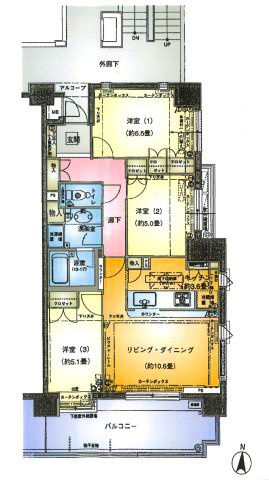 カルム吉祥寺ミューグランデの間取り