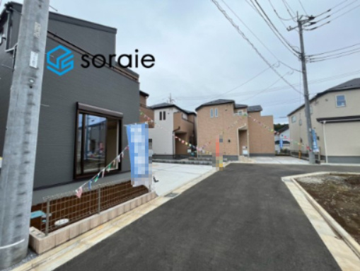 川越中台全13棟　新築戸建　リーブルガーデンの前面道路含む現地写真|9/8　撮影