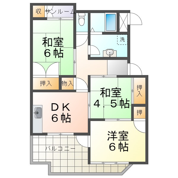 霞が丘マンションの間取り