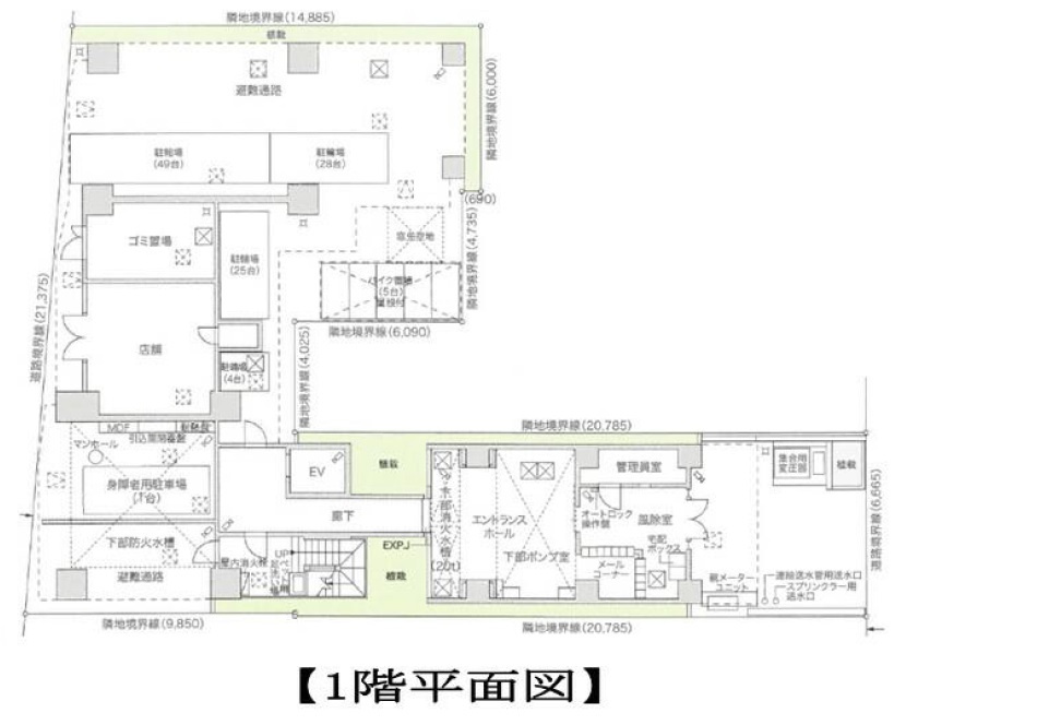 ヴェルステージ蒲田駅前の区画図