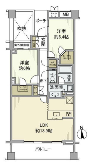 プラウド蘆花公園の間取り