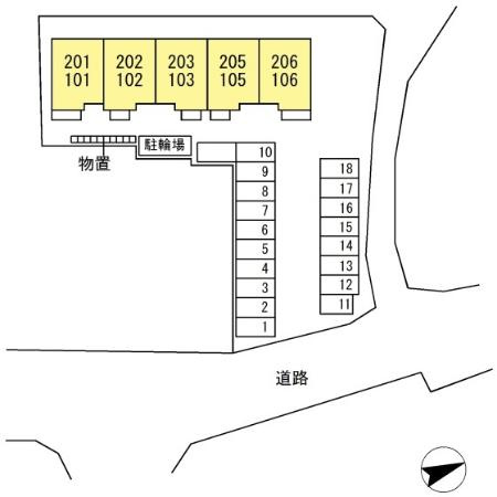 バッソン花巻四日町の区画図