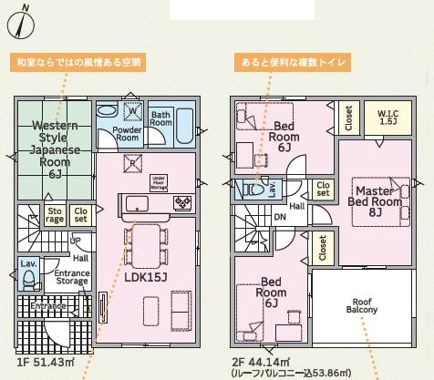 糸満市兼城　第4（全3棟）1号棟の間取り|1号棟　