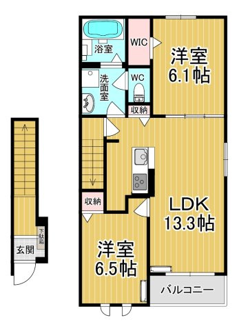 【間取り】 | グレースメロウＨ | ファミリーさん向けのお部屋です♪