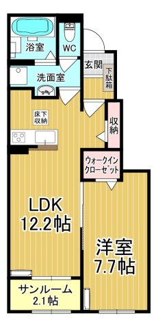 【間取り】 | グレースメロウＩ | カップルさんにオススメのお部屋です♪