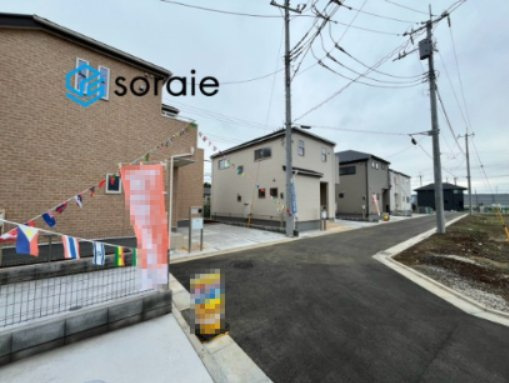川越中台全13棟　新築戸建　リーブルガーデンの前面道路含む現地写真|9/8　撮影