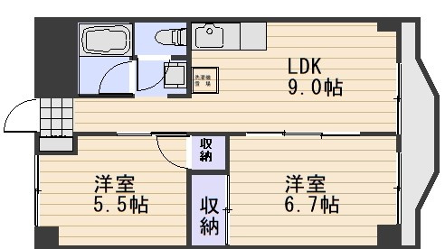 ハイデンス岡山の間取り