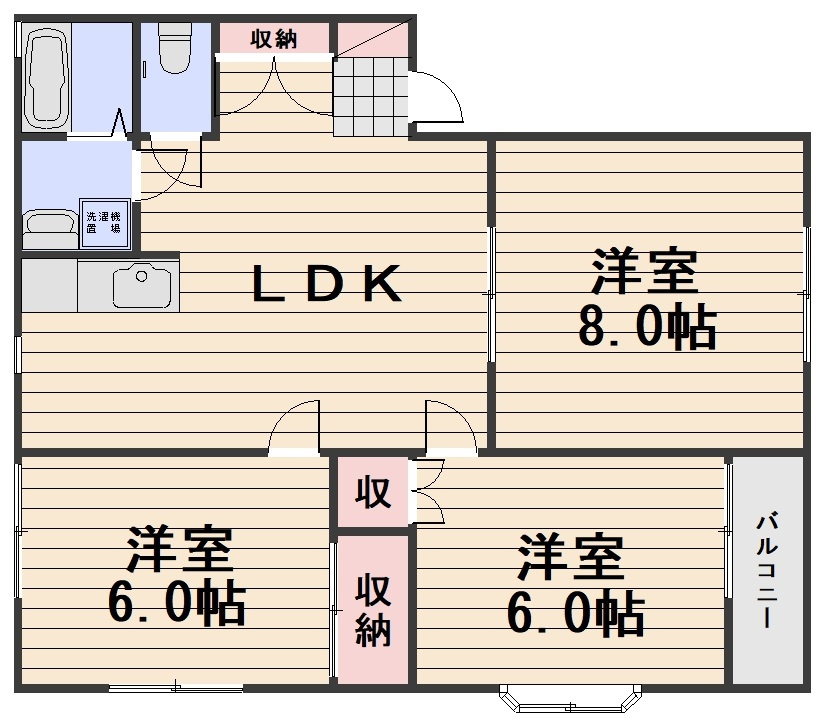 サンハイツ西高崎Ⅳ棟の間取り