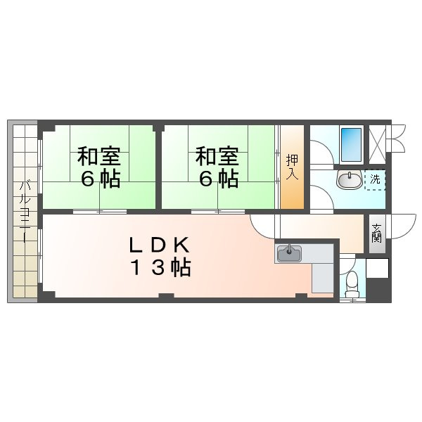 グリーンサイド春名3の間取り