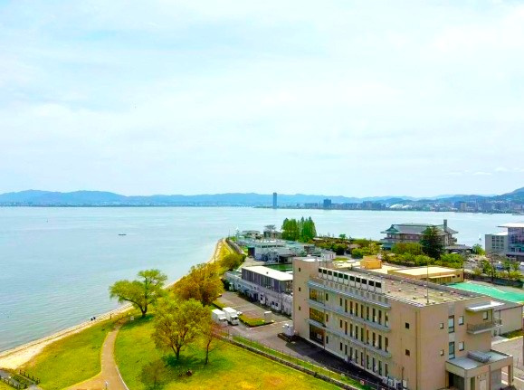◆１１階南向き◆びわ湖大花火大会鑑賞◆床暖房◆ペット飼育可◆ブリリア琵琶湖大津京の展望|リビング