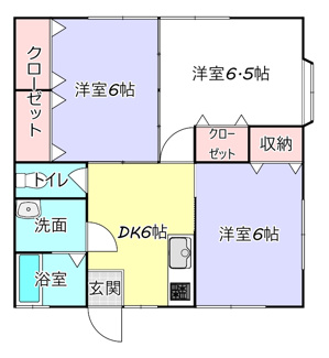 【間取り】 | ルームハイツ２ | ※図面と現況が異なった場合は、現況を優先と致します。