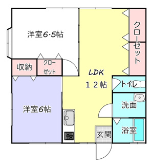 【間取り】 | ルームハイツ２ | ※図面と現況が異なった場合は、現況を優先と致します。