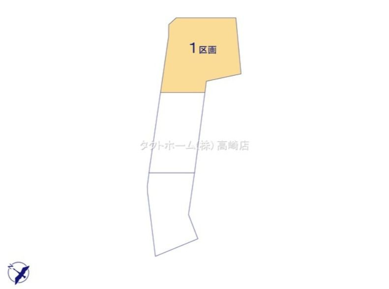 GRAFARE 高崎市上中居町3期 新築 1号棟の区画図