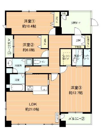 フジヤマフラッツの間取り