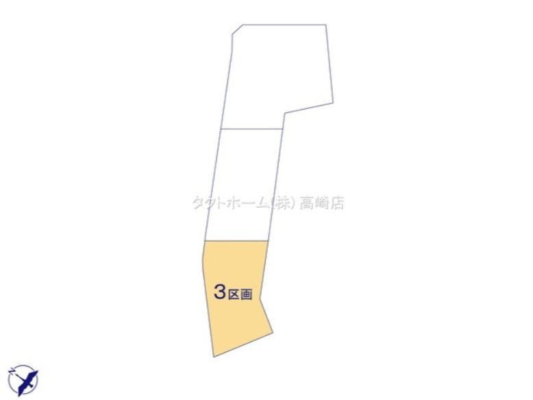 GRAFARE 高崎市上中居町3期 新築 3号棟の区画図