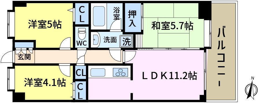 ライオンズガーデン新小岩の間取り