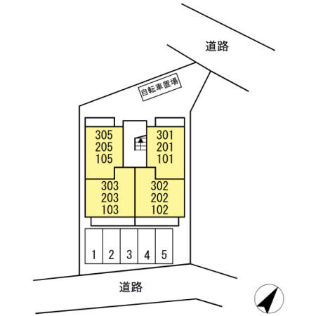 シャトー イン ハーモニーⅡの区画図