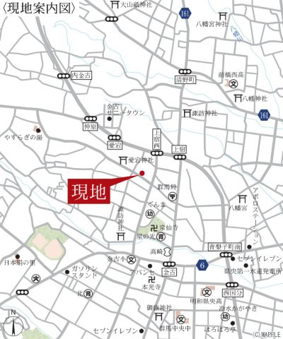 【新築】高崎市金古町第５　１号棟(全４棟)　リーブルガーデン　新築建売分譲の地図