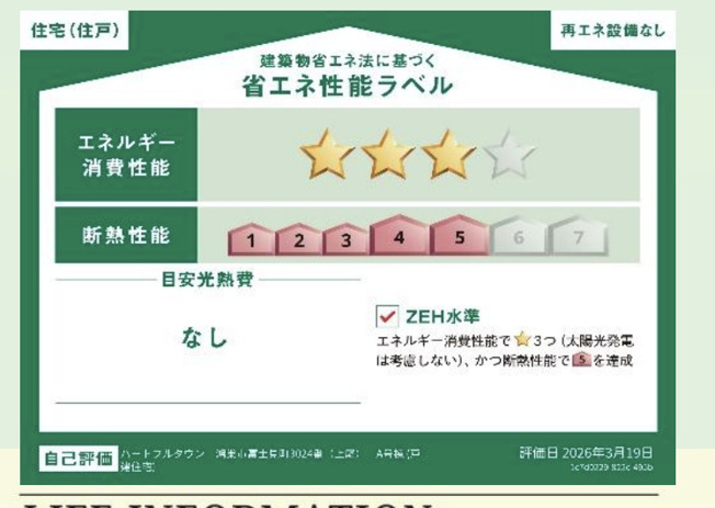 【省エネ性能ラベル】 | 第1鴻巣市富士見町　新築戸建　全1棟　1号棟