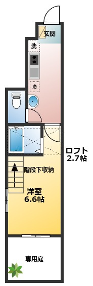 武蔵野市境４丁目のアパートの間取り