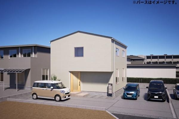 横田Ⅱ　NW新築の完成予想図|※外観パースはイメージです。現況と異なる場合は現況を優先させていただきます。