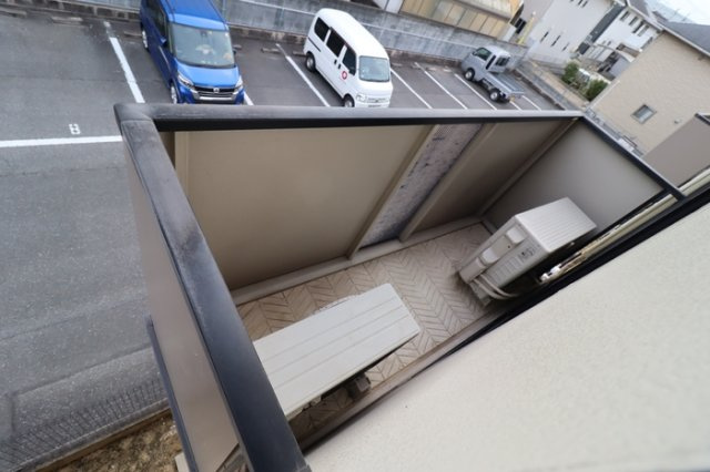 サンハイム撫川　B棟のバルコニー