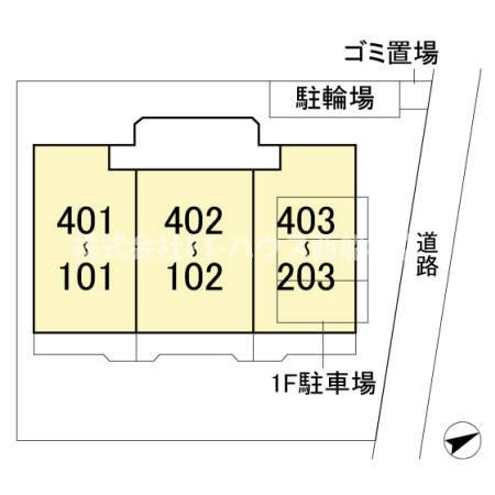 ゲートパレス南大野の区画図