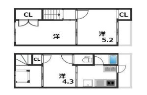 東垂水2丁目連棟戸建の間取り