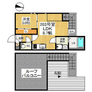 grandtic Etincelle(エタンセル)　名古屋市賃貸　仲介手数料無料の間取り