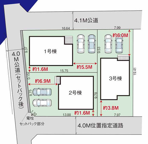 岡山市南区福富東３期の区画図