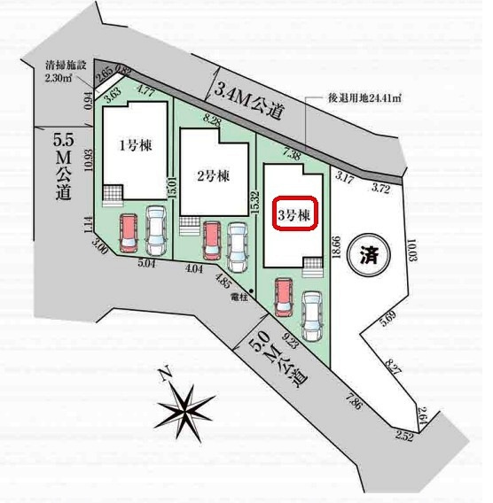 所沢市山口・全4棟　新築一戸建　3号棟　～LDK20帖～の設備