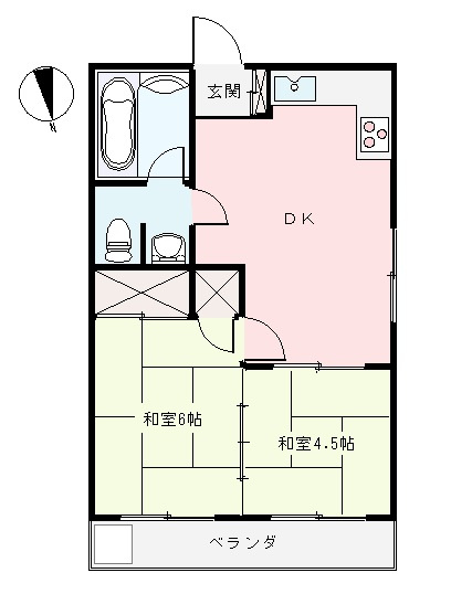 S1069R　大隅コーポラスの間取り